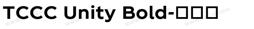 TCCC Unity Bold字体转换